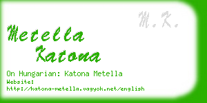 metella katona business card
